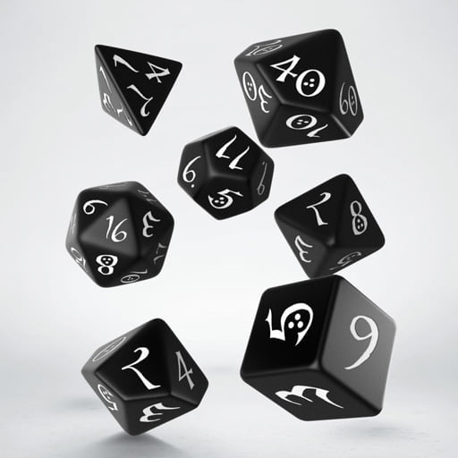 Classic-rpg-dize-set-black-white1 Classic RPG Dice Set - Black & White