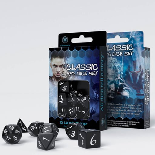Classic-rpg-dize-set-black-white2 Classic RPG Dice Set - Black & White